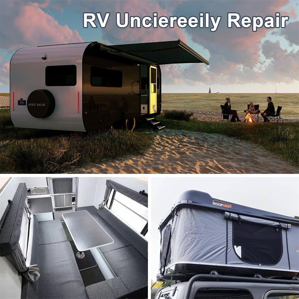 NOGIS Underbelly RV Tape 6” x 19.7Ft Premium Belly Material Waterproof Wearing Resistant Repair Fabric Tape for Belly Tears Holes Cuts of Motorhome Trailer RV Camper