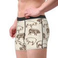 thumbnail image 2 of Gukieu Vintage Farm Pigs Print Men's Boxer Briefs, High Elastic Moisture Wicking Boxer Briefs Underwear-Large, 2 of 5