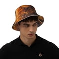 thumbnail image 4 of Fotbe Gold Flame Pattern Wolf Sombrero Tipo Pescador con Estampado – Sombrero de Sol de Algodón de Moda para Playa, Golf, Pesca, 4 of 6