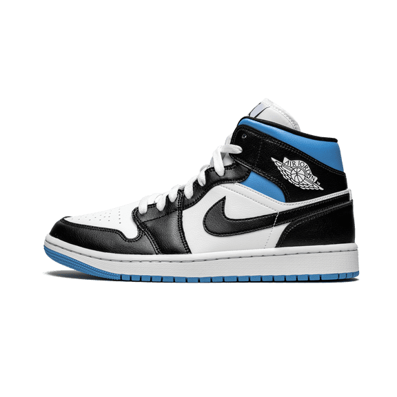 JORDAN WOMENS AIR JORDAN 1 MID Womens "Black / White / University Blue" BQ6472 102 BQ6472 102 from Stadium Goods