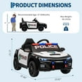 thumbnail image 4 of Yiwa Police Ride on Car for Kids, Battery Powered Ride-On Toys Cop Cars with Remote Control, Alert Tones, Flashing Lights, Music, Spring Suspension, 4 of 4