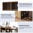 thumbnail image 4 of Librero Organizador de 8 Cubos Estante Minimalista de Madera para Libros y Organizar Mueble 120 * 30 * 60cm de Grande Librería de Pared con Estantería para Sala Oficina Dormitorio, 4 of 7