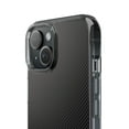 thumbnail image 4 of Clear Hybrid Shockproof Case for Apple iPhone 13 - Sleek Black Grey Carbon Fiber Pattern, 4 of 5