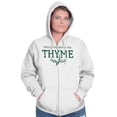 thumbnail image 5 of Look At Thyme Green Thumb Gardening Zip Hoodie Sweatshirt Women Brisco Brands M, 5 of 6
