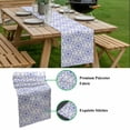 thumbnail image 5 of Blue Flower Table Runner - 72 Inch Long, Kitchen Dining Table Runner Dresser Scarves, Retro Tribal Art Abstract Monochrome Texture Farmhouse Decor for Coffee Tables Wedding Party Banquet, 5 of 8