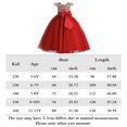 thumbnail image 2 of Vestidoo Formal Vestido de cintura alta con cuello redondo y elegante vestido de princesa con vuelo para niñas Kuymtek Rojo 6-7- años para Niña, 2 of 9