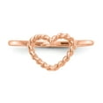 thumbnail image 5 of 14K Rose Gold Ring Band Themed Polished & Textured Heart, Size 7, 5 of 5
