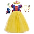 thumbnail image 1 of Disfraz de Blancanieves para niña, Cosplay para niñas, vestido de princesa de Disney, vestido de cumpleaños para niños, ropa de lentejuelas para fiesta de Halloween, trajes 2-3T (etiqueta 100) Gao Jinjia LED, 1 of 2
