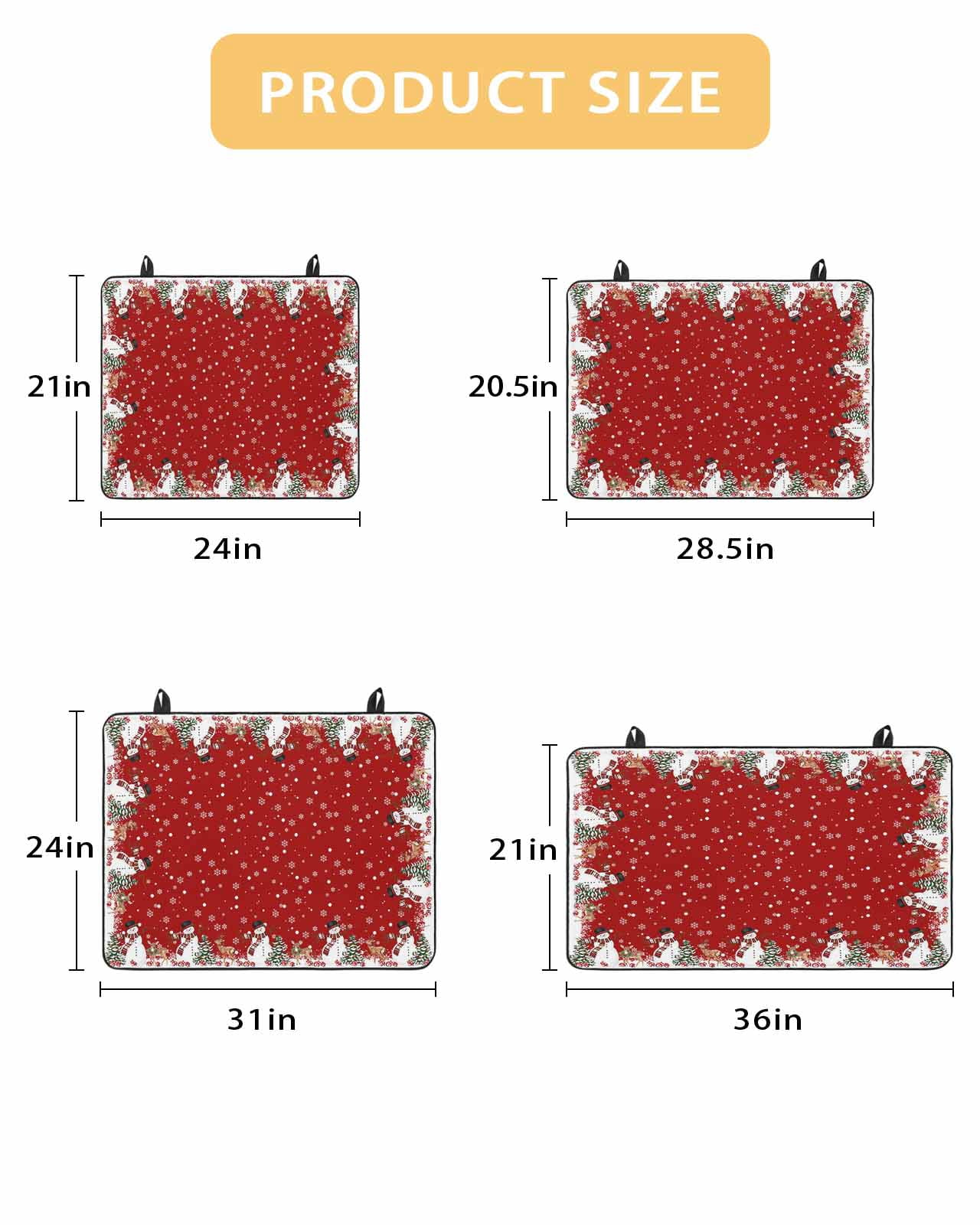 Large Induction Cooktop Protector Mat Red Christmas Stove Top Covers for Electric Stove, Winter Snowman Pine Tree Deer Snowflakes Decorative Stove Burner Cover Mats, Glass Top Stove Cover