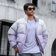 thumbnail image 4 of Puntoco Chaqueta De Manga Larga Para Exteriores Con Cremallera Y Bolsillo Grueso Con Degradado A La Moda Para Hombre, 4 of 8