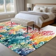 thumbnail image 4 of 5'x8' Area Rugs, Coastal Indoor Outdoor Area Rug for Living Room Bedroom, Summer Beach Red Teal Coral Nautical Washable Bathroom Rugs Kitchen Floor Carpet Mats Home Decor Aesthetic, 4 of 8