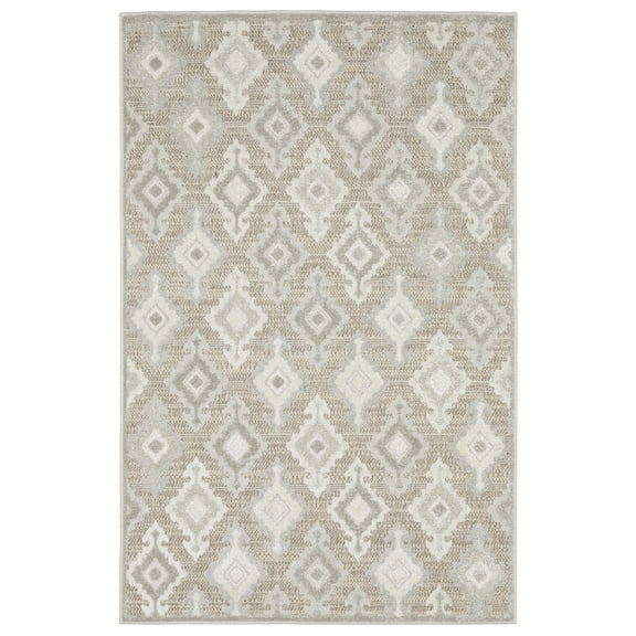 Woven Trends Venus - TAN08 - Eclectic Global Style, Diamond Lattice Pattern, Stain Resitant, Living Room, Dining Room, Office, Low Pile Polypropylene Area Rug in Beige - 10' x 13'