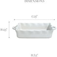 thumbnail image 2 of Casafina Ceramic 17.25" x 10.25" Rectangular Ruffled Baker - Cook & Host Collection, Robin's Egg Blue | Oven & Dishwasher Safe Bakeware | Food Safe Glazing | Restaurant Quality Dinnerware, 2 of 5