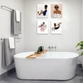 thumbnail image 2 of Fashion Wall Art Bathroom Decor Canvas Posters Prints Set of 4 Framed Wall Art Bathroom Pictures Modern Women Bathroom Pink Wall Decor, 2 of 6
