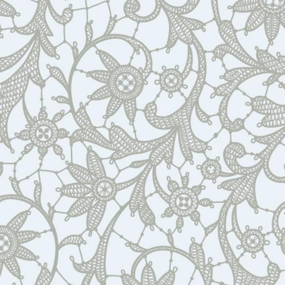 Silver Lace Table Cover - Rectangle - 54in. x 108in. - 1 Piece (fdp93109)