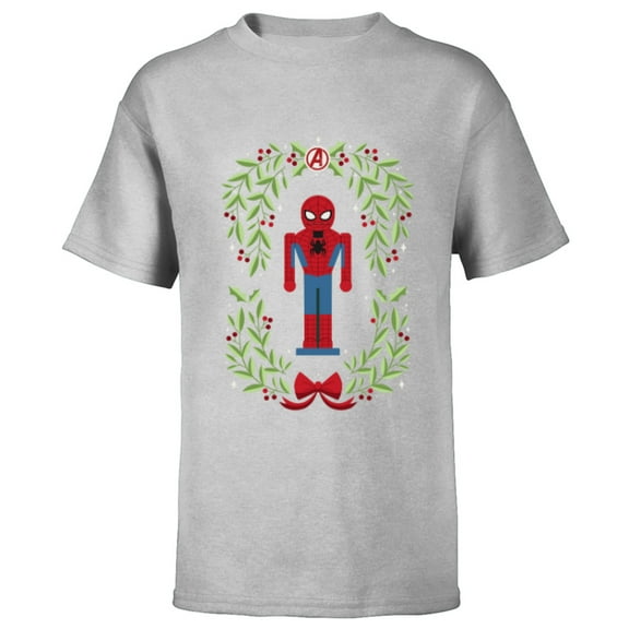 Marvel Holiday Christmas Avengers Spider-Man Nutcracker - Short Sleeve T-Shirt for Kids - Customized-Athletic Heather
