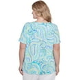 thumbnail image 2 of Alfred Dunner Womens Plus-Size Pleated Crew Neck Paisley Top, 2 of 4