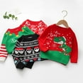 thumbnail image 4 of GYRATEDREAM Boys Christmas Sweater Kids Santa Elk Pullover Knitted Crewneck Sweatshirt Tops, 4 of 5