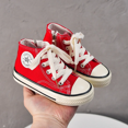 thumbnail image 1 of Zapatos de lona para niños, calzado informal de alta calidad para niños y niñas, fondo suave, bola blanca para bebé, versión coreana, primavera y otoño, 2024, 1 of 5