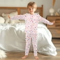 thumbnail image 6 of RMDQTR Cotton Pajama Set - 95% Cotton Soft Breathable Elastic Waist Round Neck Sleepwear for 18M-8Y Pastel Colors, 6 of 7