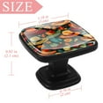 thumbnail image 4 of 4 Pcs Square Cabinet Handle Drawer Pulls Thanksgiving Hat Knobs with Screws Furniture Office Cabinet Knob Decoration, 4 of 7