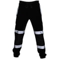 thumbnail image 1 of Pantalones de trabajo de seguridad para adultos Pantalones de chándal con cintura elástica de alta visibilidad Viz FBlackL, 1 of 3