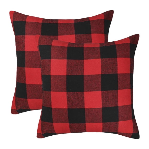Fundas de almohada 4TH Emotion Christmas Buffalo Check, 45 x 45 cm, 2 unidades