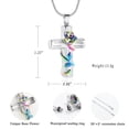 thumbnail image 2 of Urn Necklace for Ashes Rose Flower Cross Cremation Jewelry Pendant for Human/Pet Funeral Keepsake Memorial Necklace, 2 of 6