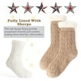 thumbnail image 5 of cosyone1997 Women’s 2-Pair Fuzzy Slipper Socks with Grips, Warm House Socks, 5 of 6