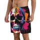 thumbnail image 2 of Fotbe Colorful Skull Trajes de Baño Estampados para Hombre, Shorts de Verano de Secado Rápido, Ropa de Playa, Bañadores-XX-Large, 2 of 6