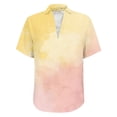 thumbnail image 4 of MEICHEN Womens Gradient Color T Shirts Summer Short Sleeve Loose Hide Belly Tops Casual V Neck Blouse Tees, 4 of 5