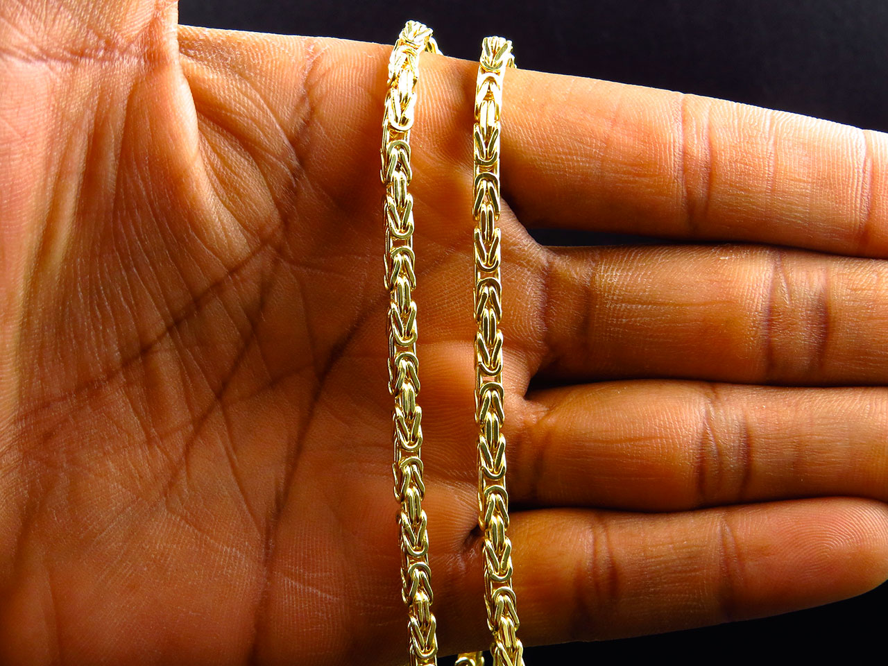 New 10k Yellow Gold Byzantine Italian 