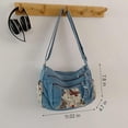 thumbnail image 5 of SPEKSEE Denim Purse Crossbody Bags, Boho Hobo Crossbody Bags for Women, Casual Y2K Travel Purse with Butterfly Pattern Lots of Pockets, 5 of 8