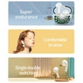 thumbnail image 6 of Wireless Earbuds, Bluetooth 5.3 Headphones HiFi Stereo, Bluetooth Earbuds with ENC Noise Cancelling Mic, IP7 Waterproof in Ear Earphones, 48H, LED Display Ear buds for Pad Phones Workout Sports,White, 6 of 9