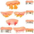 thumbnail image 1 of Miangastore PVC Fake Teeth Gold 10Pcs 4.7x2Cm, 1 of 8