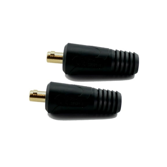 WeldingCity 2-pk Dinse-Type Twist-Lock Welding Cable Insulated Male Connector 50-series (35-50mm AWG #2-1/0) for Welders Miller Lincoln ESAB Hobart and Others