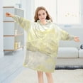 thumbnail image 5 of Wearable Blanket with Sleeves and Pocket Oversized Hooded Sweatshirt 3-14 YR Patterned Hills L, 5 of 7