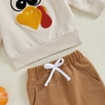 thumbnail image 6 of Okbabeha Toddler Baby Girl Boy Thanksgiving Outfits 3 6 9 12 18 24Month 2t 3t Turkey Sweatshirt Top+Pant Fall Clothes Set, 6 of 8
