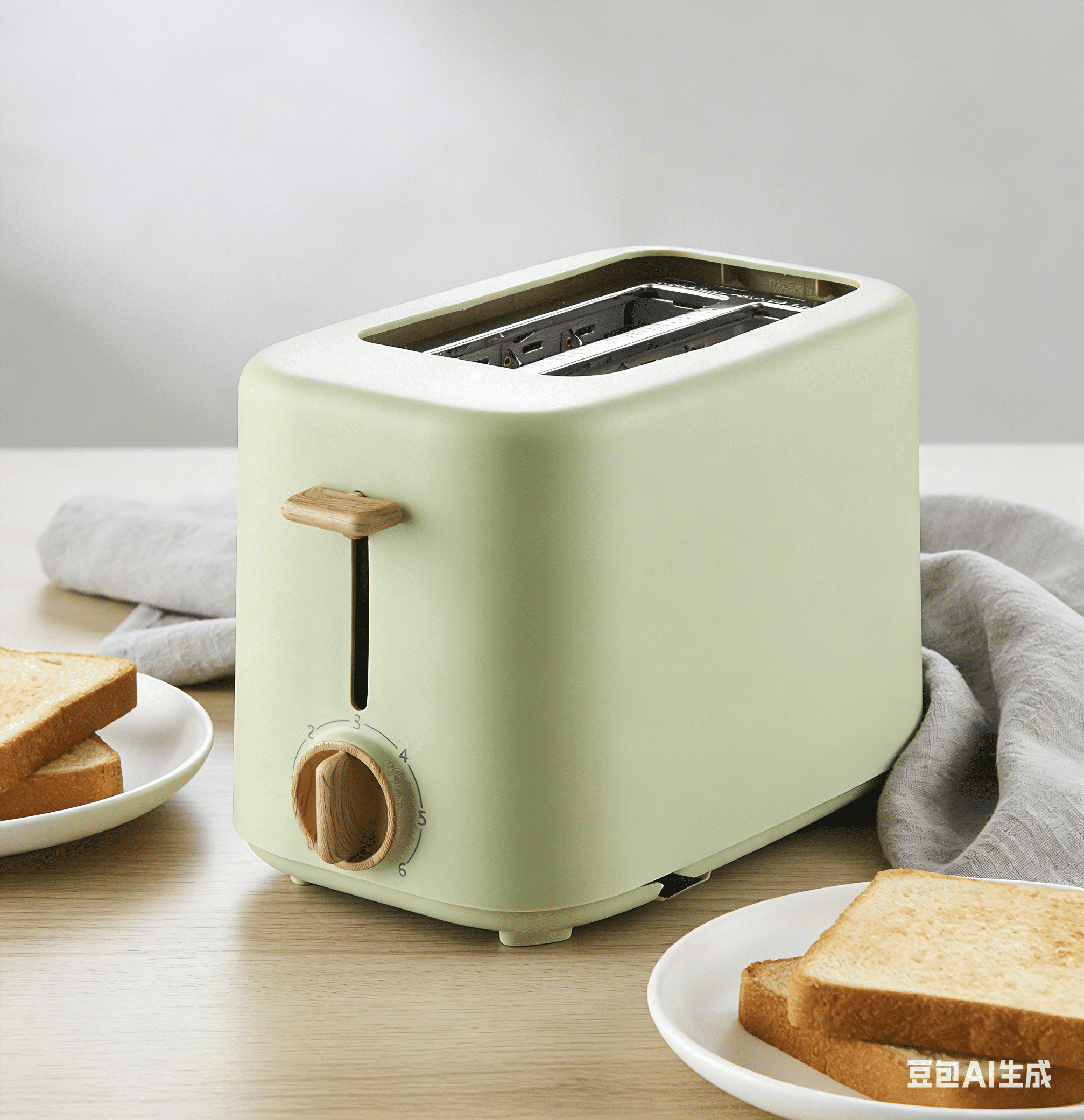 Compact Household 2-Slice Bread Toaster 700W, Extra Wide Slots, Removable Crumb Tray & Dust Cover for Easy Storage