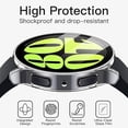 thumbnail image 5 of JETech Case with Screen Protector Compatible with Samsung Galaxy Watch 6 44mm, Overall Protective Cover, Built-in Tempered Glass Film High Sensitivity, 2 Pack (Clear), 5 of 6