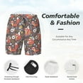 thumbnail image 5 of Sigee Foxes Print Mens Swim Trunks with Compression Liner Quick Dry Swim Stretch Beach Shorts with Pockets,S-3XL, 5 of 7