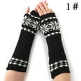 thumbnail image 3 of Manchons d'Hiver Flocon de Neige Élastiques Unisexes avec Trou pour le Pouce, 3 of 10