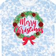 thumbnail image 4 of Inktastic Merry Christmas Wreath with Red Bow and Ornaments T-Shirt, 4 of 5