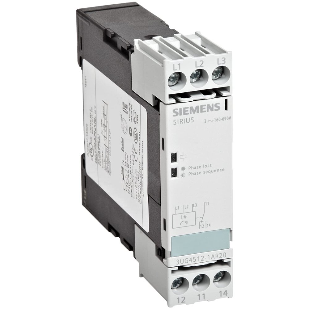 Siemens 3UG45121AR20 Monitoring Relay, Three Phase Voltage, Insulation