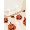thumbnail image 6 of Newborn Baby Girls My 1st Halloween Outfits Long Sleeve Letter Romper Pumpkin Bell Bottoms Headband Fall Winter Clothes, 6 of 8