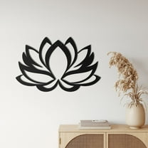 Metal Wall Decor, Lotus Flower , Home Living Room Decor, Wall Sign, Metal Wall Art, Interior Decoration, Indoor Outdoor Hangings (24"W x 16"H / 61x41cm)