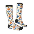 thumbnail image 4 of Lsque Flower Printed Crew Socks Men's Women's LightWeight Thin Casual Calf Socks ,Knee High Socks,Cotton Socks, 4 of 9