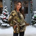 thumbnail image 5 of Garronmavis Camo Pullover for Women Oversized Duck Hunting Camo Long Sleeve Loose Fall Winter Outfits Crewneck Pullover for Women, Size 2XL, 5 of 6