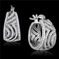 thumbnail image 1 of Alamode TS296 Women Rhodium 925 Sterling Silver Earrings with AAA Grade CZ in Clear, 1 of 1