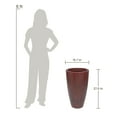 thumbnail image 5 of Ecobo 27.6-Inch Tall Eco-Friendly Round Pot Planter | Indoor/Outdoor Use, Durable, Versatile, and Lightweight | Contemporary All-Weather Design by Brazilian Artisans - Red, 5 of 5
